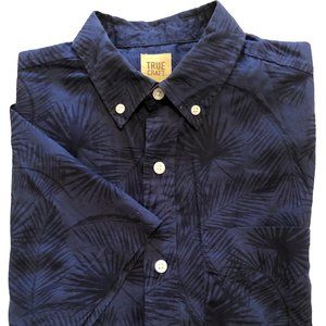SALE TrueCraft Navy Short-Sleeve Button-Down Shirt